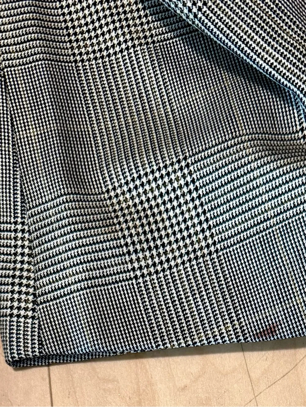 Brioni Double Breasted Blazer Gray Houndstooth Plaid Made in Italy Men’s 46L 56L